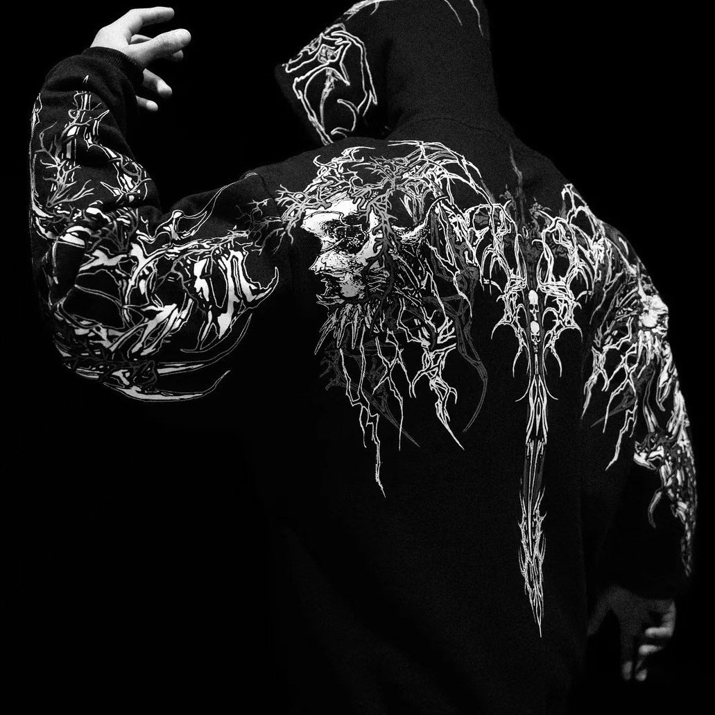 Bd Venom Heavy Cotton Hoodie Cross-Border Hooded Sweatshirt Men's European and American Large Size Sports Jacket Retro Street Top