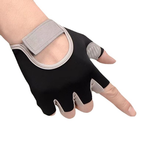 Sports gloves for men and women, outdoor half-finger slip-resistant gloves for fitness, hand protection for spring, summer, autumn, ice silk quick-drying cycling gloves factory