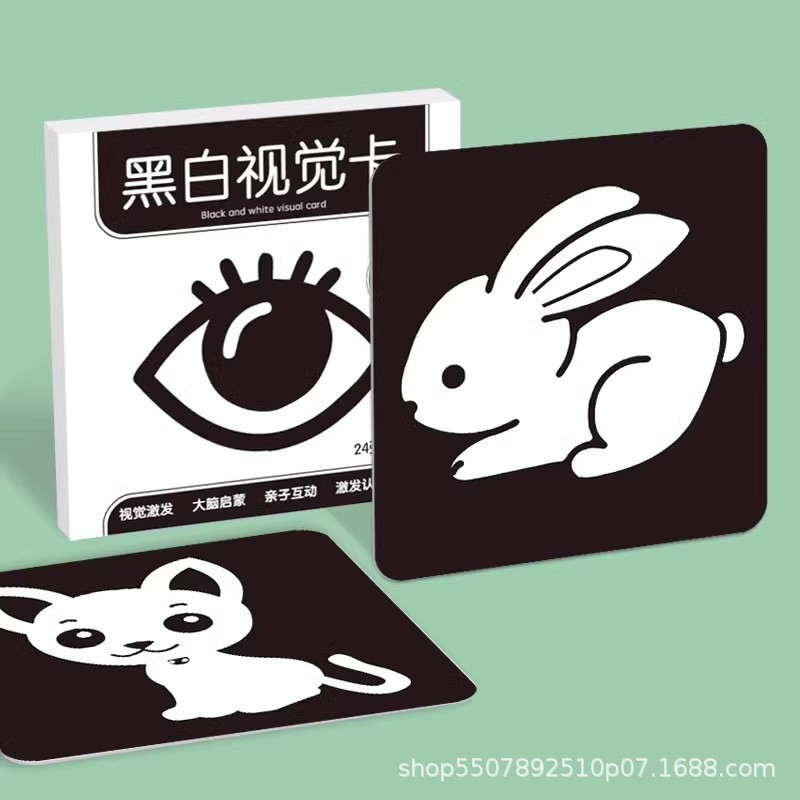 Tarjetas en blanco y negro para recién nacidos tarjetas de educación temprana tarjetas de seguimiento juguetes para niños pequeños tarjetas de color tarjetas de estimulación visual para bebés rojos y negros