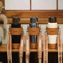 特美刻纯钛茶隔陶瓷内胆焖茶杯办公室茶水分离户外便携车载保温杯