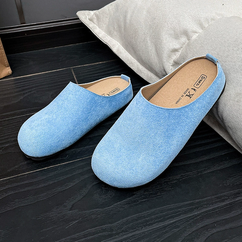 2025 Весенние тапочки женские французские ретро-баотоу нежный фея ветра мягкий фон с юбкой и одиночные туфли