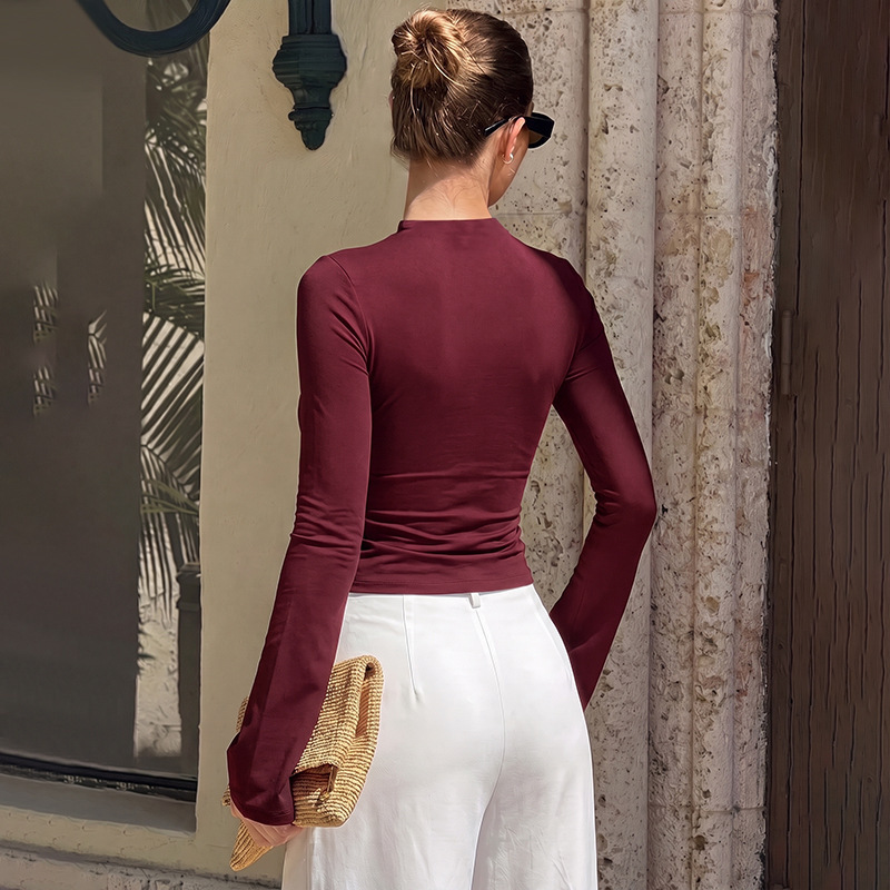 Europa y los Estados Unidos de comercio exterior ropa de mujer otoño 2026 nueva moda personalidad delgada cardigan agujado chaqueta de hebilla al por mayor image 3