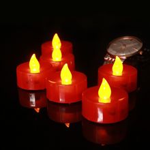 led电子蜡烛红色茶蜡节日装饰蜡烛仿真闪烁电子蜡烛灯厂家dingzhi