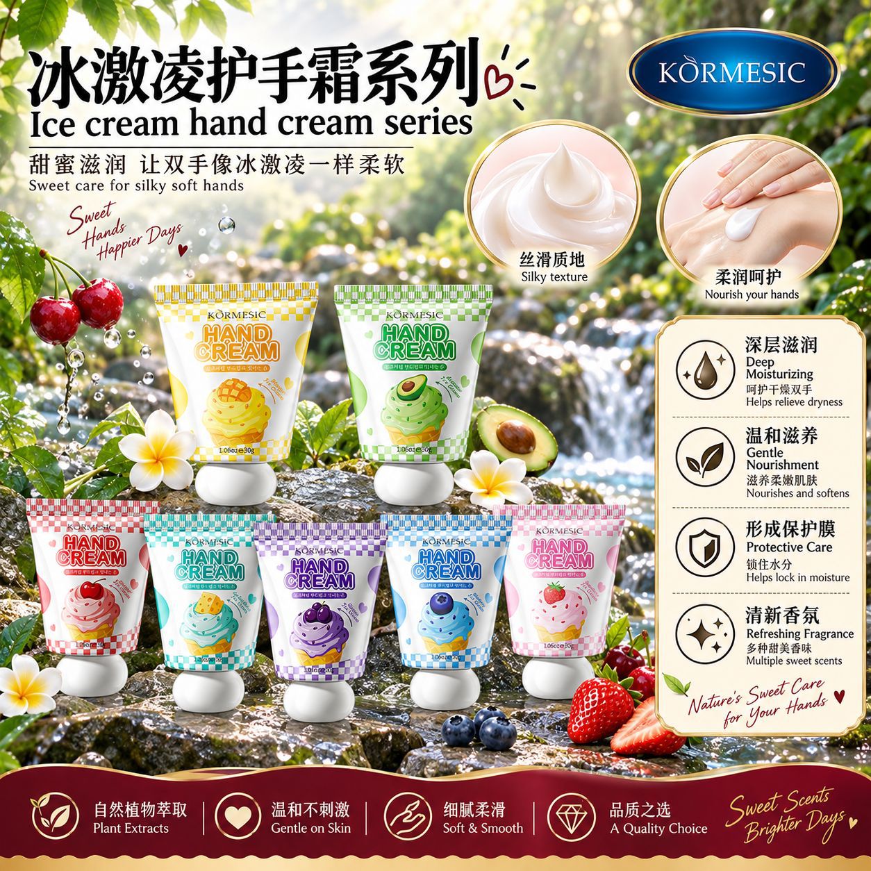 Crema para Manos de Frutas con Aroma de Frutas para Cuidado de Manos image 1