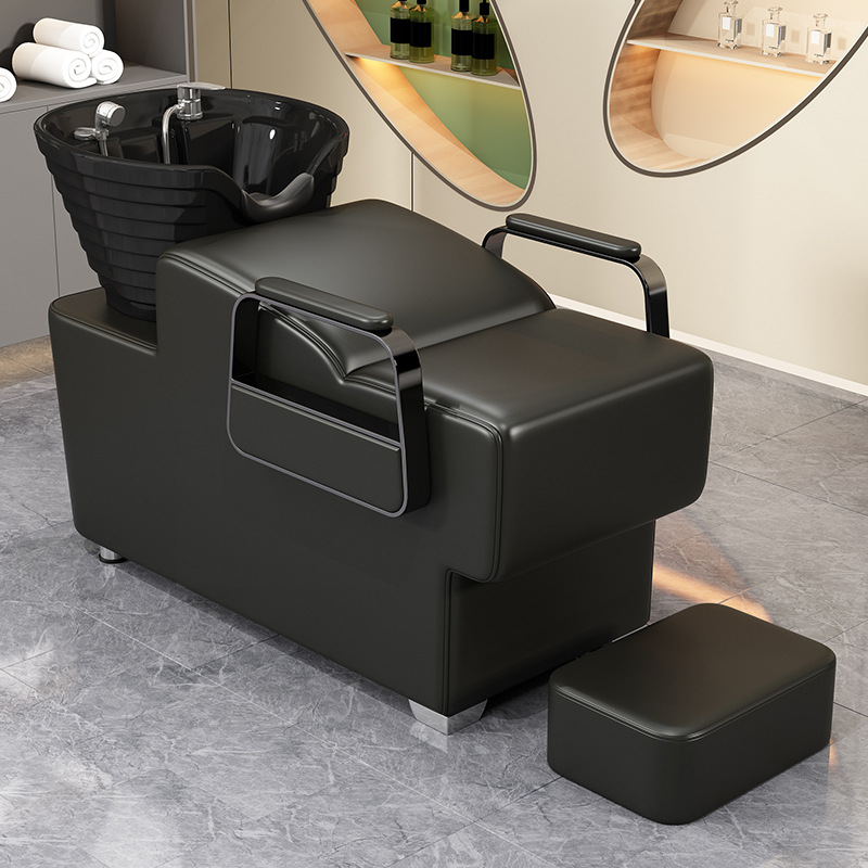 Fabricantes de camas de champú spot Peluquería minimalista moderna Peluquería medio cama de descarga de cama reclinable