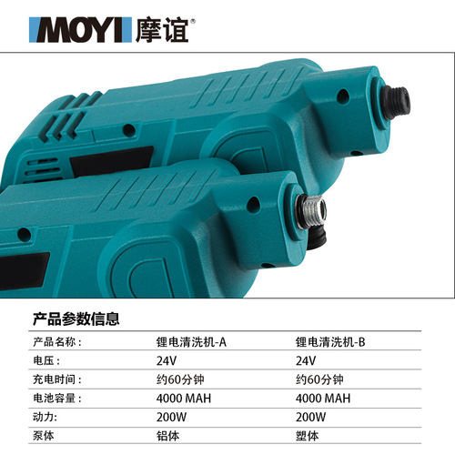Lithium battery water gun car wash gun portable household car wash artifact wireless watering spray water cleaning high pressure water gun household