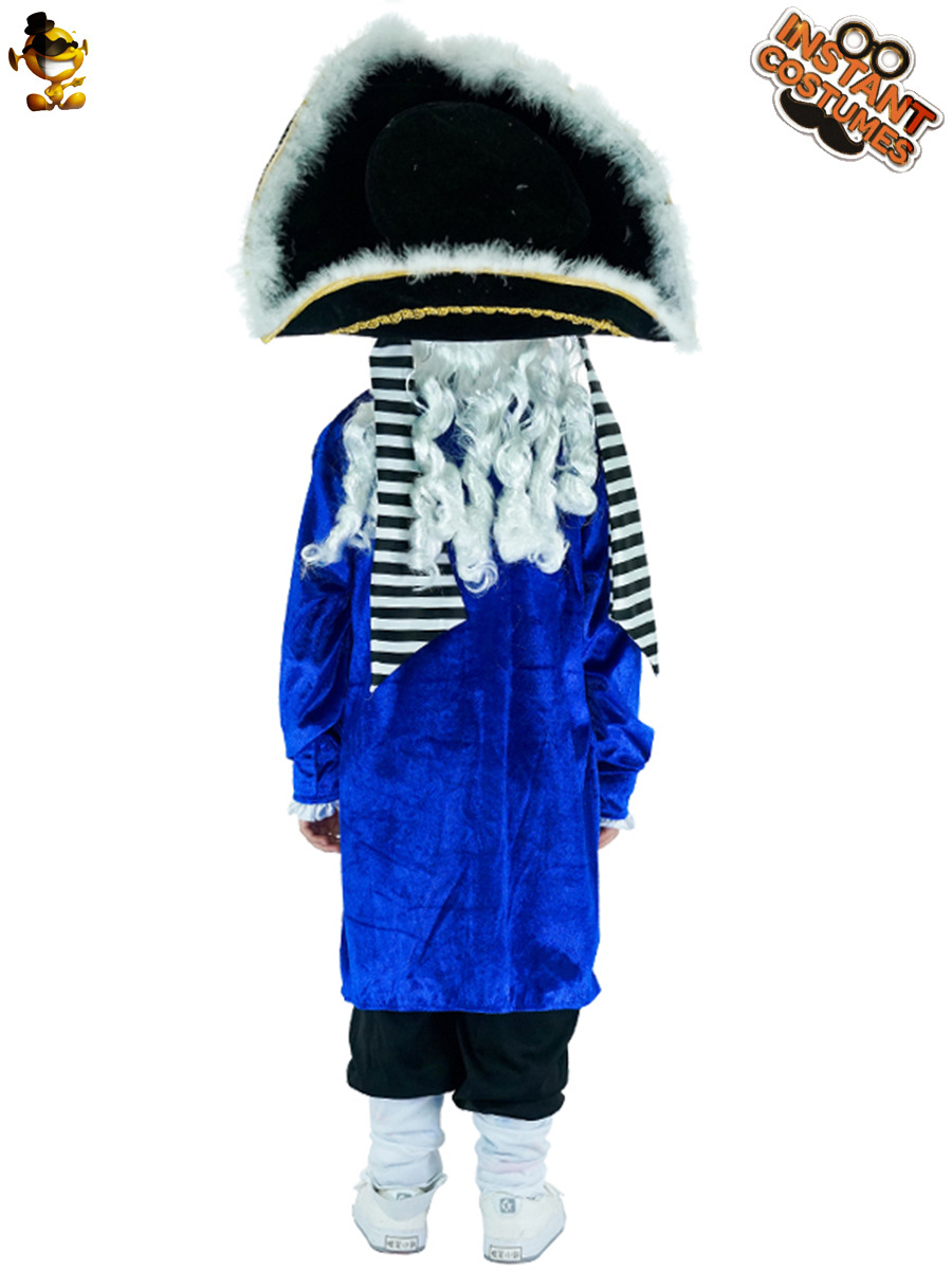 De Halloween niño niños medieval capitán mar general Cosplay traje pirata cos