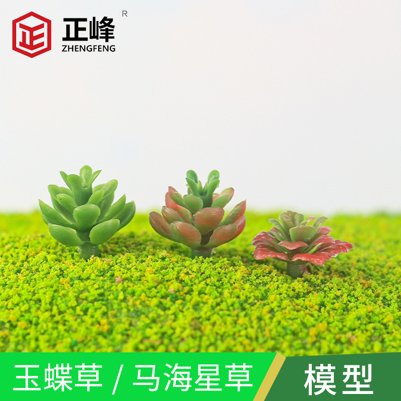 Miniature Landscape Scene Ornaments, Mini Jade Butterfly Grass, Starfish, Succulent Accessories, Plant Sand Table Model, Small Crafts