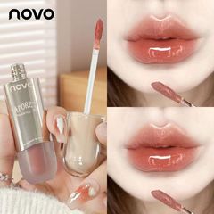 NOVO Dewy Shiny Lip Glaze, Natural Whitening, Pure Desire Style, Plump Lips, Waterproof, Non-Fading, Non-Dripping