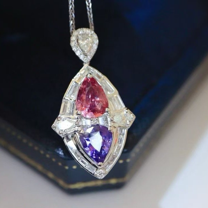 Papalacha unburned crystal pendant, gift jewelry, jewelry, wedding jewelry, Y1917