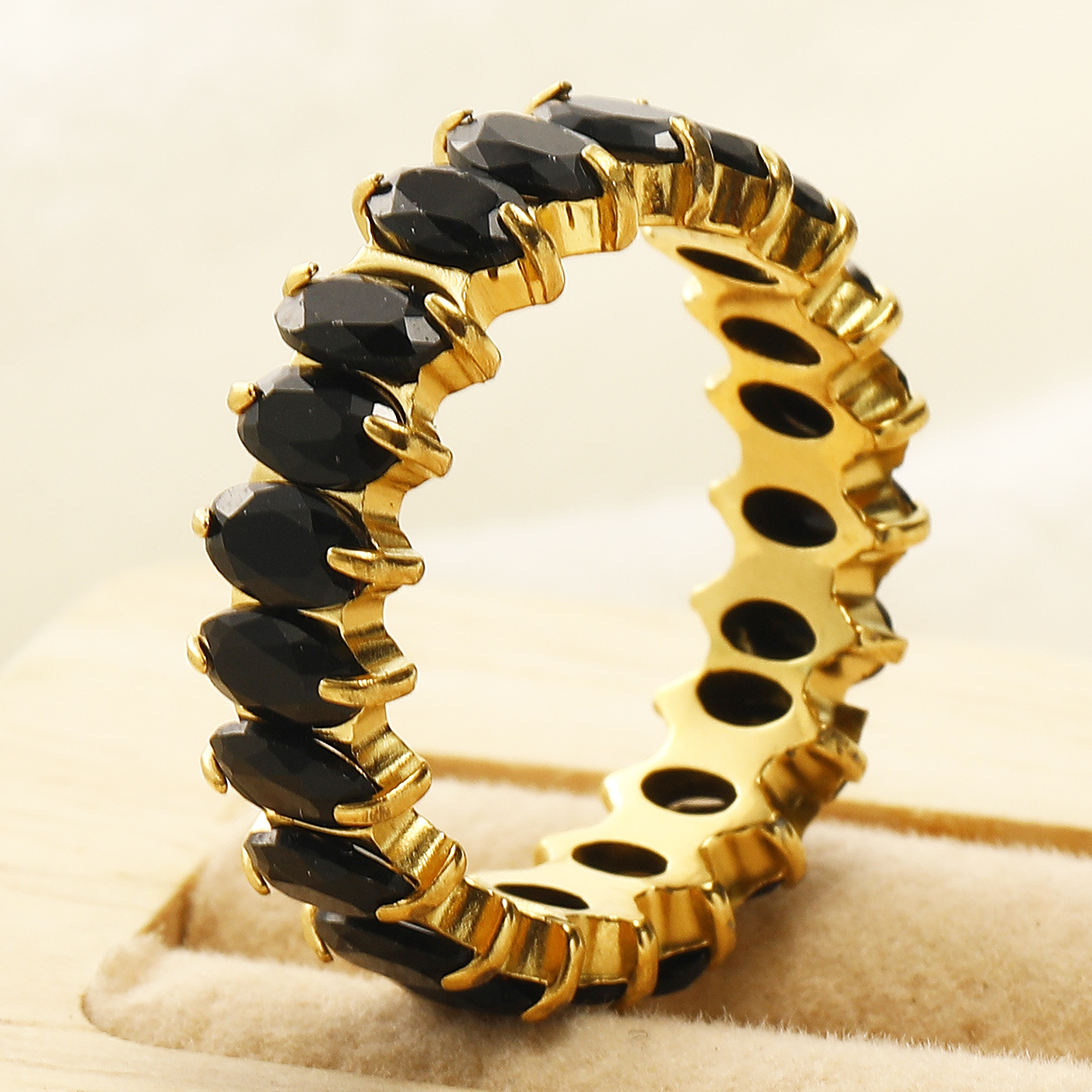 6g Weight Real Gold Plated Plating Material Rings Classification 10, 6, 8 Ring Size 1 Piece Quantity Holiday, Daily Occasion 304 Stainless Steel Material Geometric Pattern Women's Gender Elegant Style Waterproof Non Tarnish, Plating Craft Real Gold Plated Geometric 304 Stainless Steel Elegant Waterproof Non Tarnish Rings 8