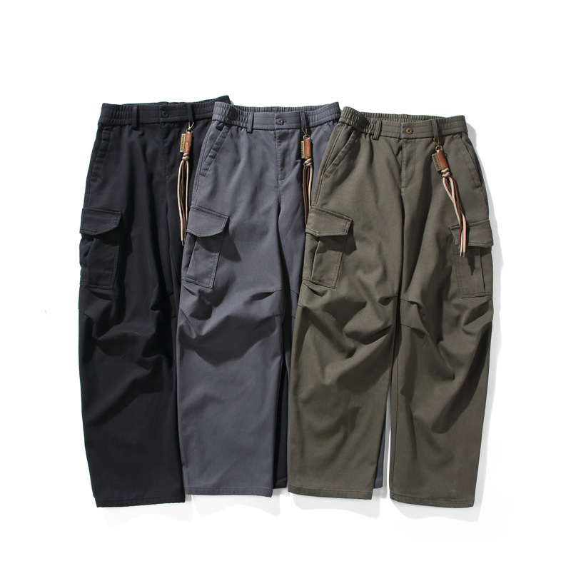 Men's Work Pants Autumn High Street Style Drapey Straight-Leg Pants Men's Cotton Cool Loose Casual Long Pants Clearance Sale Free Shipping