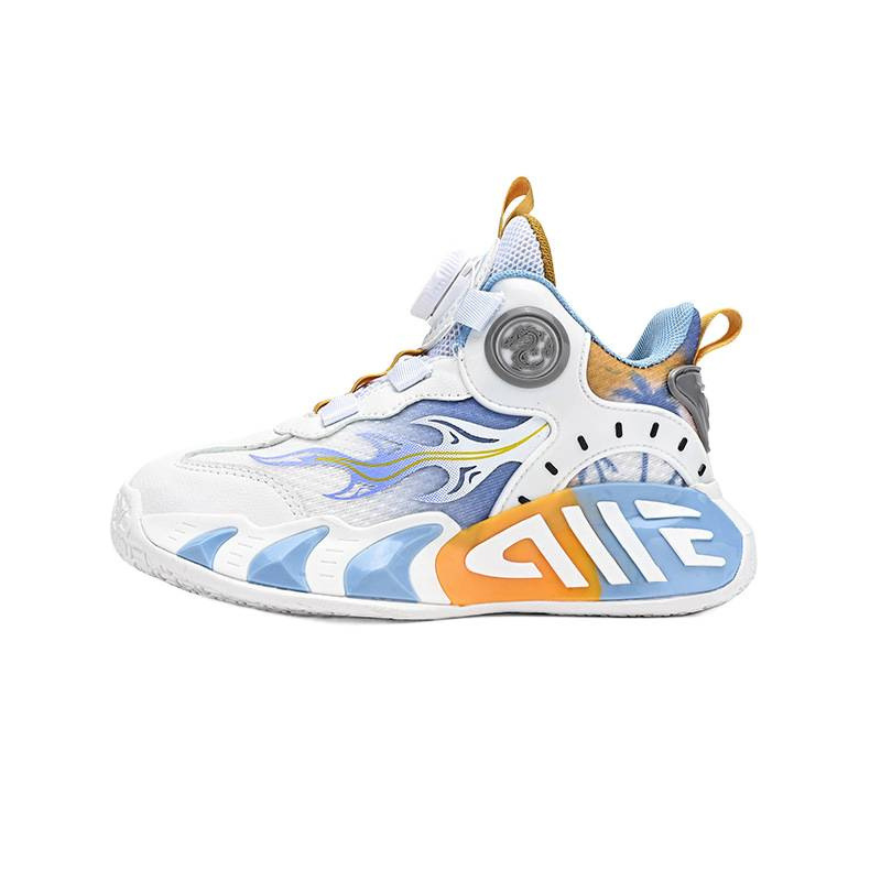 2025 otoño nuevos zapatos infantiles zapatos deportivos infantiles ligeros botones giratorios de suela suave zapatos de baloncesto para niños y niñas zapatos para correr