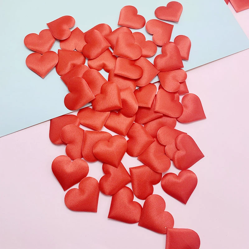 Ультразвуковое тиснение 3D в форме персикового сердца, свадебная декорация, декоративные объёмные лепестки для бросаемого букета, сердце для украшения свадебного номера