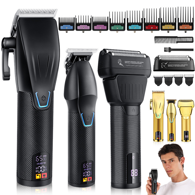3 piezas de corte de pelo para hombres recíproco máquina de afeitar eléctrica multifuncional tijeras eléctricas domésticas al por mayor