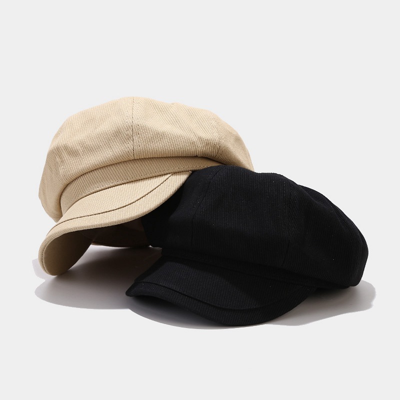 Women's Simple Style Solid Color Curved Eaves Beret Hat display picture 2