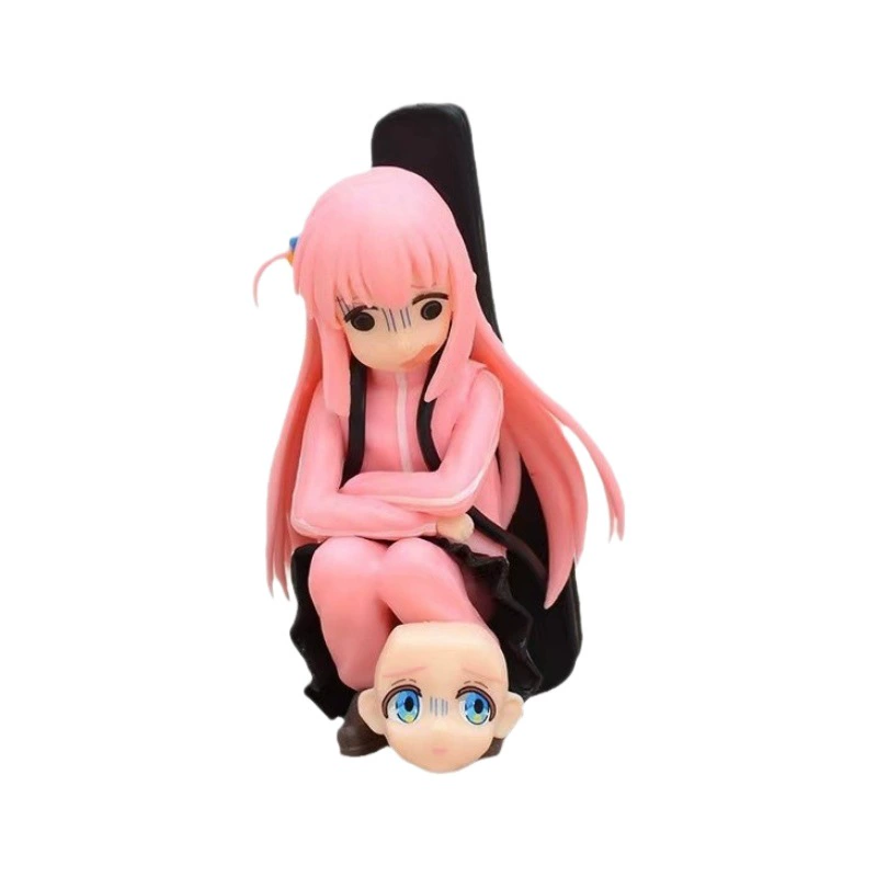 Handmade Goto Doll (Squatting Pose), Two-Faced Changeable Expression, Car Ornament