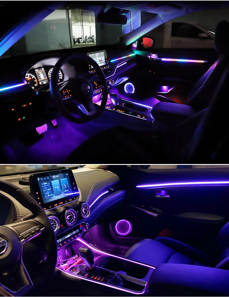 Cross-Border Exclusive Supply of Car Ambient Lights, USB Fantasy Color Interior Decoration Lights, Universal Led Acrylic Dashboard Lights