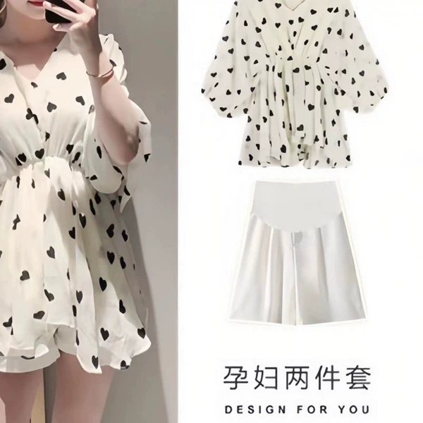 White shorts with belly support
