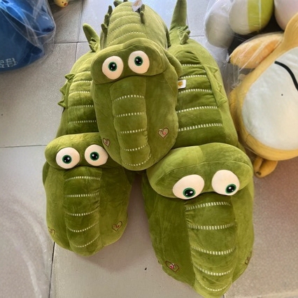 New Large and Medium small size Plush Crocodile Nap Pillow Office Nap Rest Cushion Doll Pillow Q Play Cute