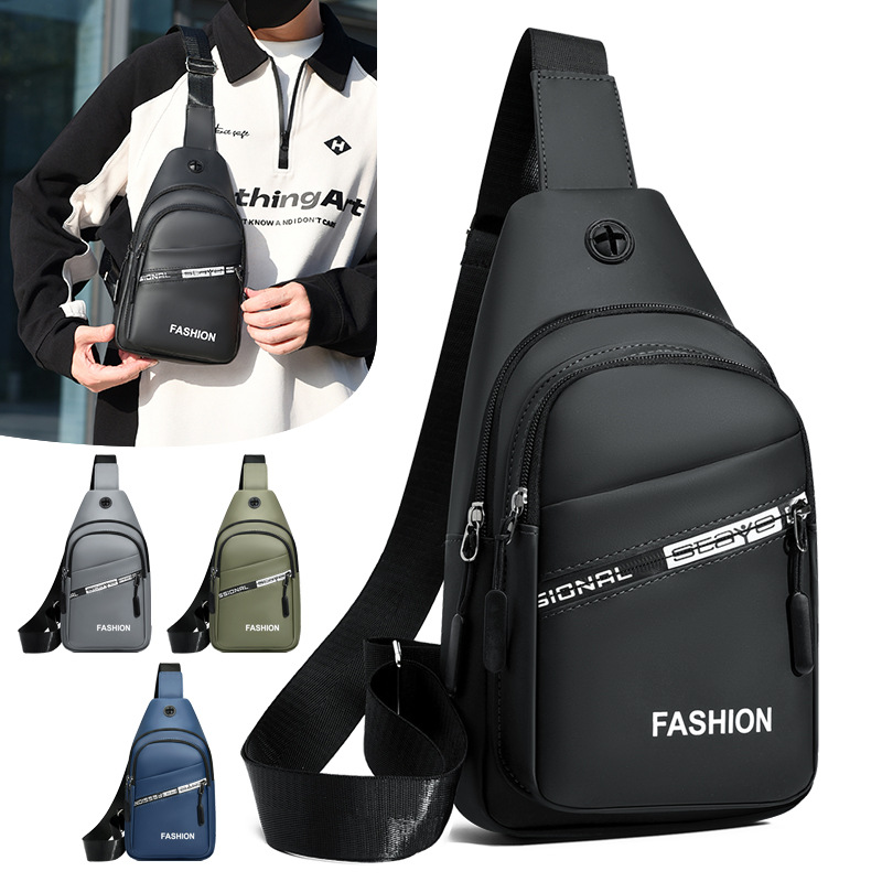 Foreign Trade New Product Chest Bag Wear-Resistant, Breathable and Waterproof Men's Cross-Body Shoulder Bag Multi-Functional Outdoor Large-Capacity Sports Bag
