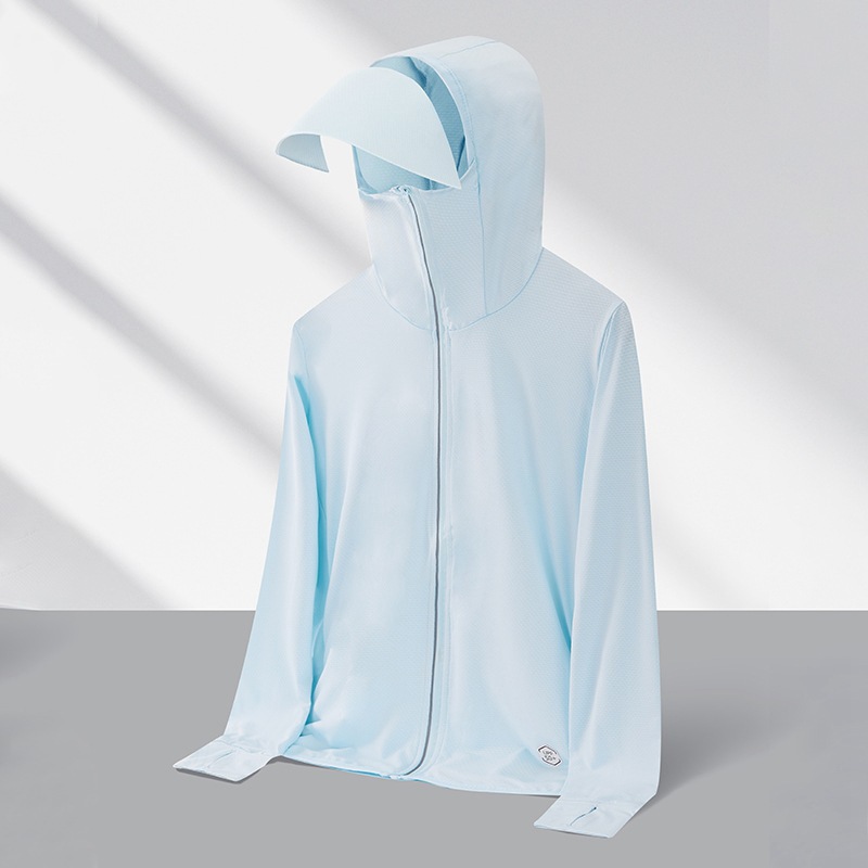 Verano ligero hielo protector solar UPF50 + pareja transpirable al aire libre ropa de piel casual hombre y mujer secado rápido chaqueta superior