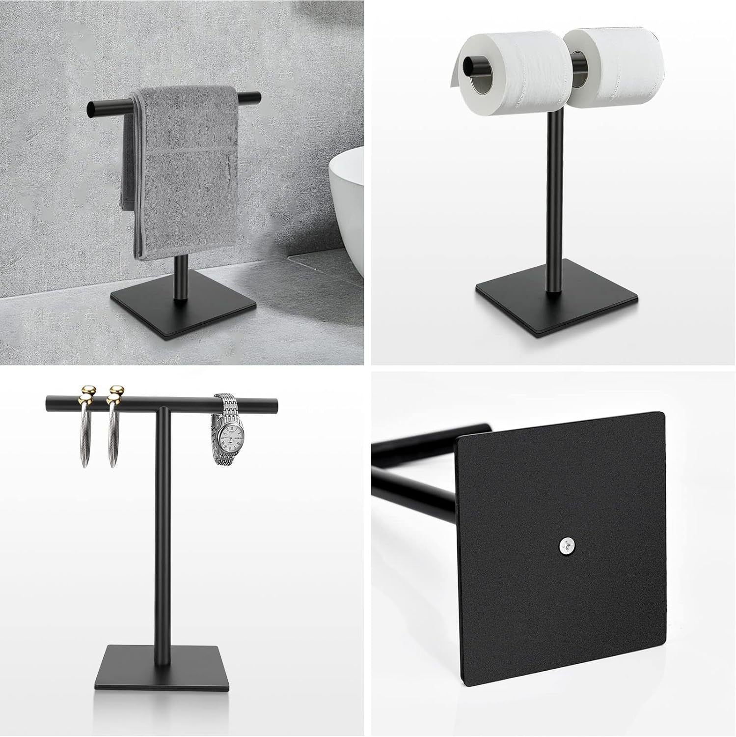Cross-Border Stainless Steel Paper Towel Holder Bathroom Wall-Mounted Nail-Free Paper Towel Holder Toilet Paper Holder Wholesale