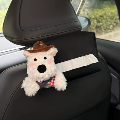 2026 New Model West Highland Car tissue box/set - western-cowboy-west-highland-black-tissue-box