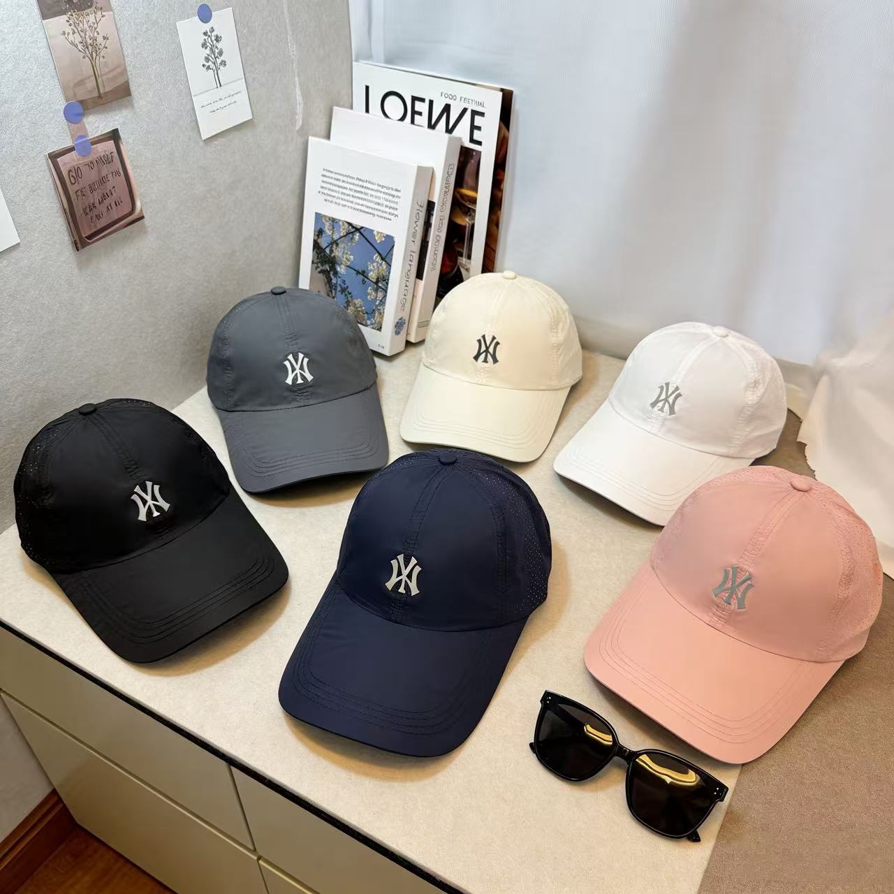 Summer light and thin blue travel quick dry hat for men and women