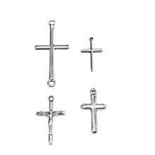 热销复古首饰不锈钢十字架吊坠欧美个性时尚diy饰品钛钢油压挂件