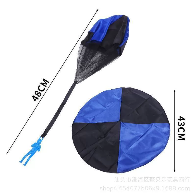 Hand-Toss Parachute Toy for Kids, Soldier Figurine Flyer, Outdoor Play, Multi-Color