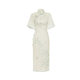 8946 cheongsam modified elegant girl's long green elegant retro National style spring and summer cheongsam dress