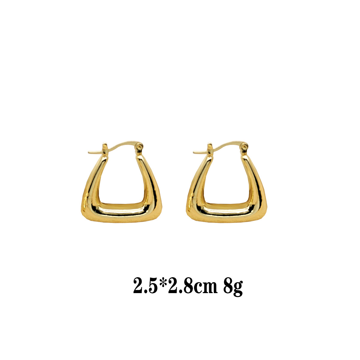 Pendientes de moda europeos y americanos Pendientes calientes Pendientes chapados en oro de lujo ligero Pendientes brillantes que no se desvanece Bola de oreja dorada transfronteriza image 7