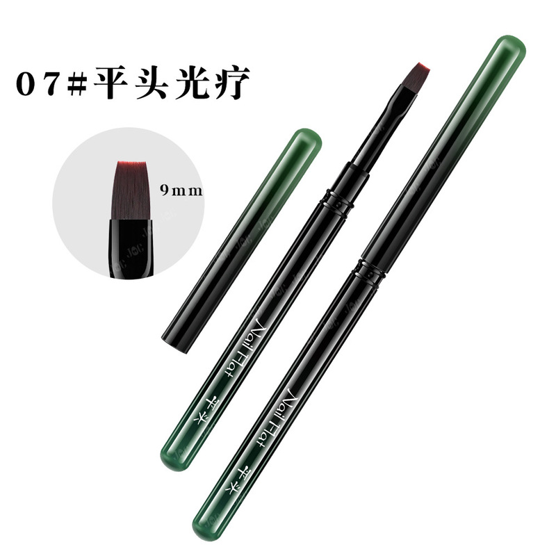 跨境新款金属美甲笔刷套装全套拉线彩绘笔扫扫渐变笔大方圆光疗笔|undefined