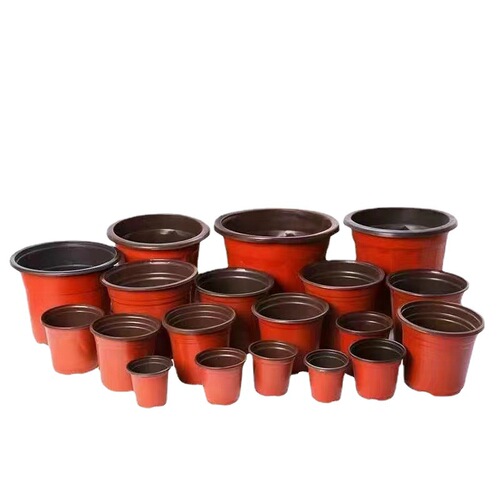 Factory direct sales two-color flower pot PP simple soft plastic seedling nursery home gardening succulent flower pot wholesale manufacturer