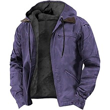 E 92694 Solid Color Hooded Fleece Jacket ��ɫ�Bñ�A��