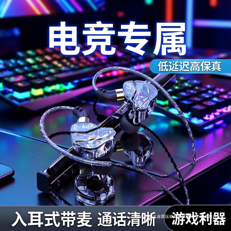 E-Sports Gaming Dedicated Desktop Computer Headset Microphone Two-In-One Wired Laptop Headset In-Ear with Microphone E-Sports Gaming Dedicated Desktop Computer Headset Microphone Two-In-One Wired Laptop Headset In-Ear with Microphone