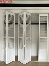 百叶隔断屏风卧室衣帽间透气柜门无轨百叶门窗客厅隔断推拉折叠门