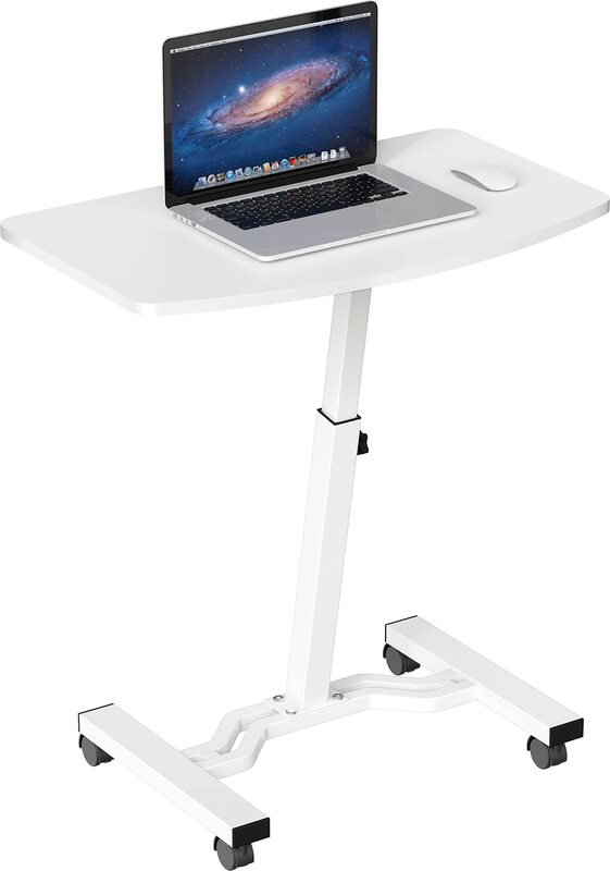 Factory Direct Computer Desk Height Adjustable Mobile Laptop Stand Desktop Rolling Trolley