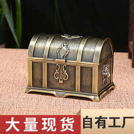 复古创意首饰盒梳妆台桌面珠宝盒欧式古典宝箱轻奢居家创意收纳箱
