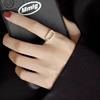 High quality small design ring, sophisticated jewelry, accessory, internet celebrity, trend of season, micro incrustation, on index finger