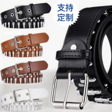 欧美热卖复古子弹头女士腰带朋克风时尚潮搭男士女士个性皮带批发
