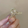 Advanced small crab pin with letters for princess, bangs, hairgrip, hair accessory, hairpins, high-quality style, simple and elegant design