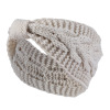 Knitted headband with bow, keep warm hair accessory, European style