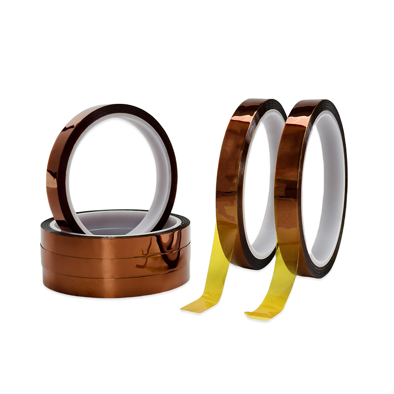 Ventas directas de fábrica 0,05mm grueso marrón de alta temperatura cinta placa de circuito envoltura de batería cinta de dedo dorado 33 m