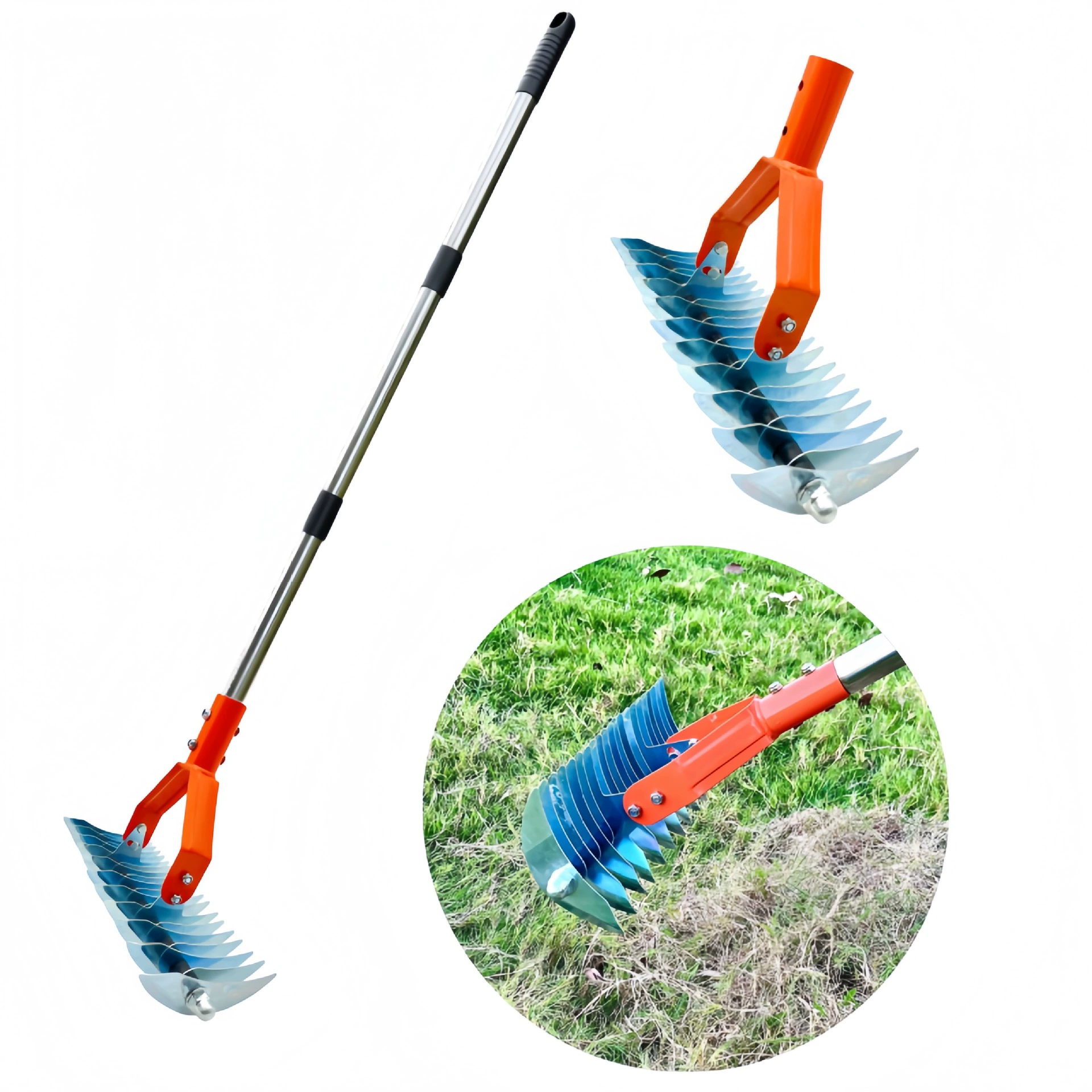 Съемный газон Сухая трава Гребня Соломенная Гребня Сад Лиственные Гребли Грава Грава Thatch Rake