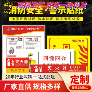 Fire extinguisher use method identification plate fire extinguisher placement point fire identification sign fire hydrant fire equipment