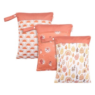 Digital printing high quality storage bag wet and dry dual-use stroller hanging bag large capacity 30*40 wetbag