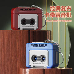 新款迷你复古录音机情侣礼物钥匙扣可录音的趣味音乐盒挂件摆件