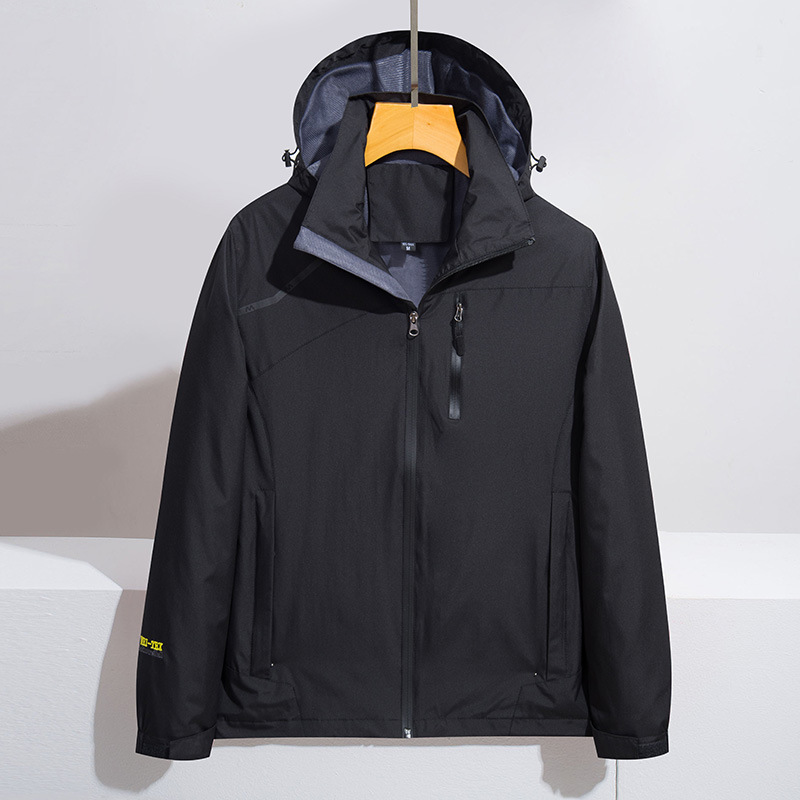 2024 Spring Hooded Jacket White Surface Jacket Men's and Women's Single Layer Outdoor Running Fashion Jacket Windbreaker Men's Clothing_voghion.com